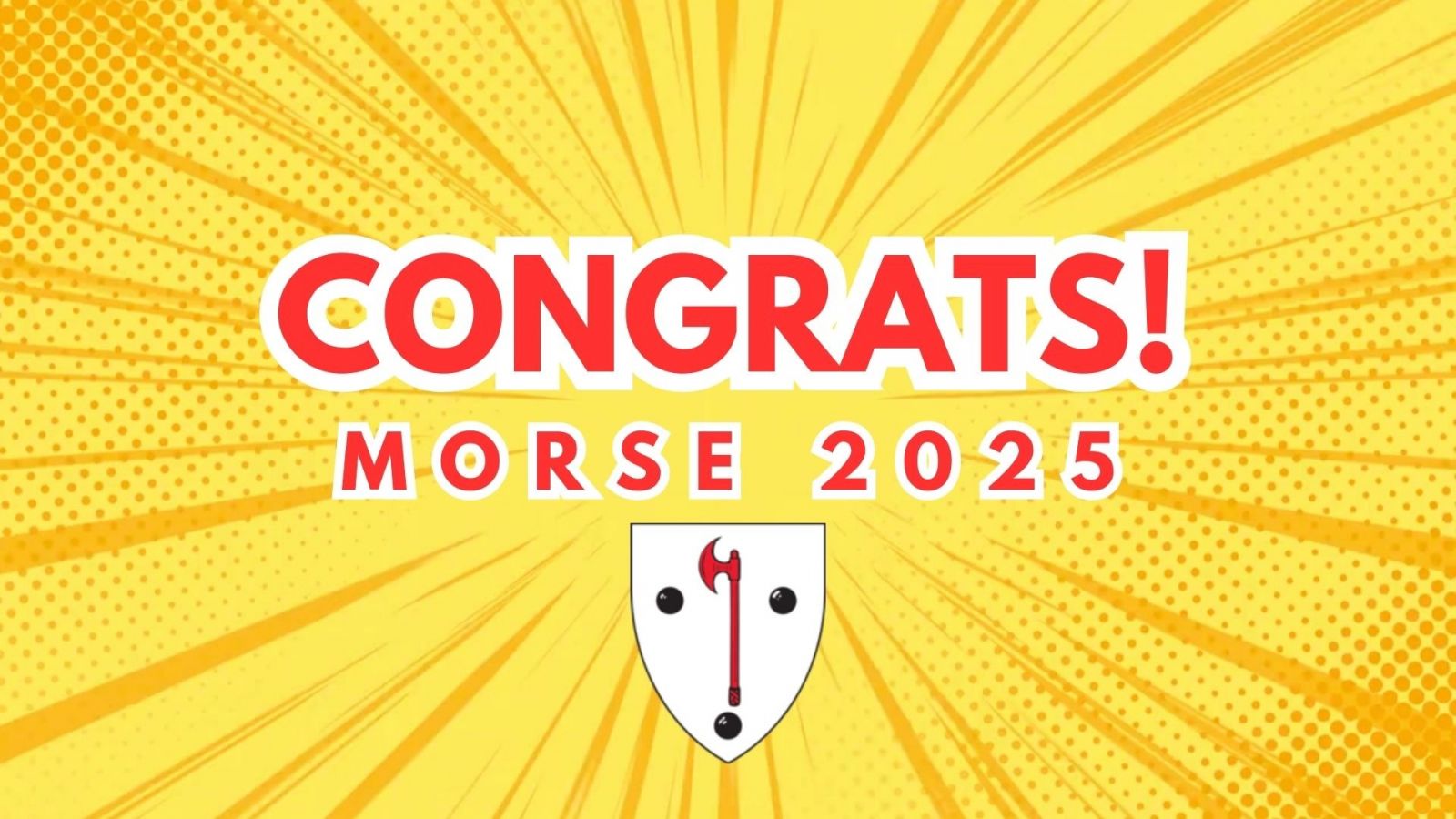 Congrats Morse
